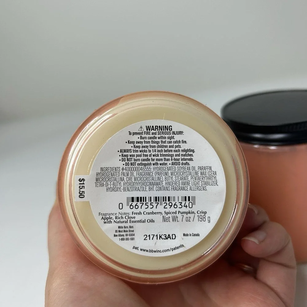 Bath & Body Works The Perfect Autumn Scented Mason Jar Candle 7 oz x2 - Picture 4 of 4